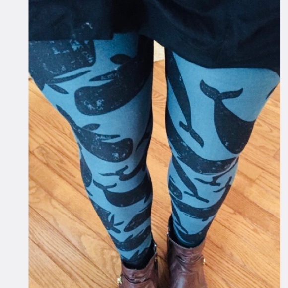Lularoe Moby Dick Teal Whale Htf Os 